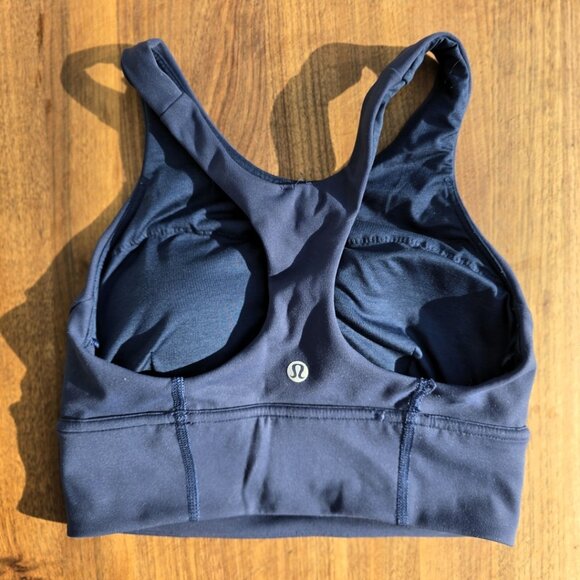 Lululemon Long Line Sports Bra – Mineral Blue – Size 4 - Picture 2 of 3